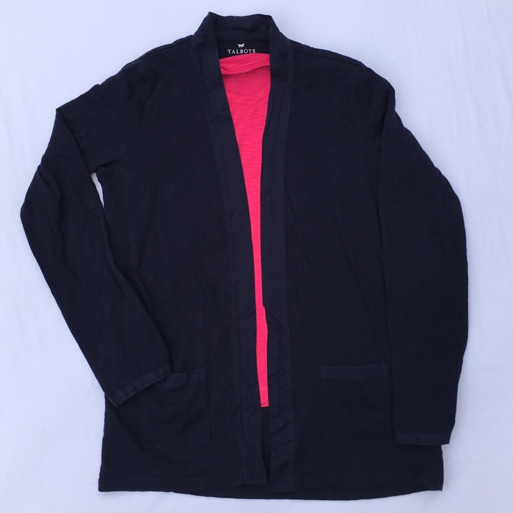 Talbots women’s open lightweight cotton cardigan, size S